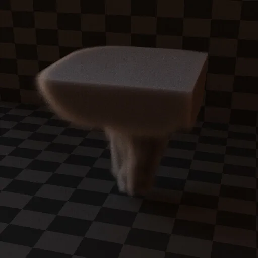 First fluid surface rendered with Mitsuba
