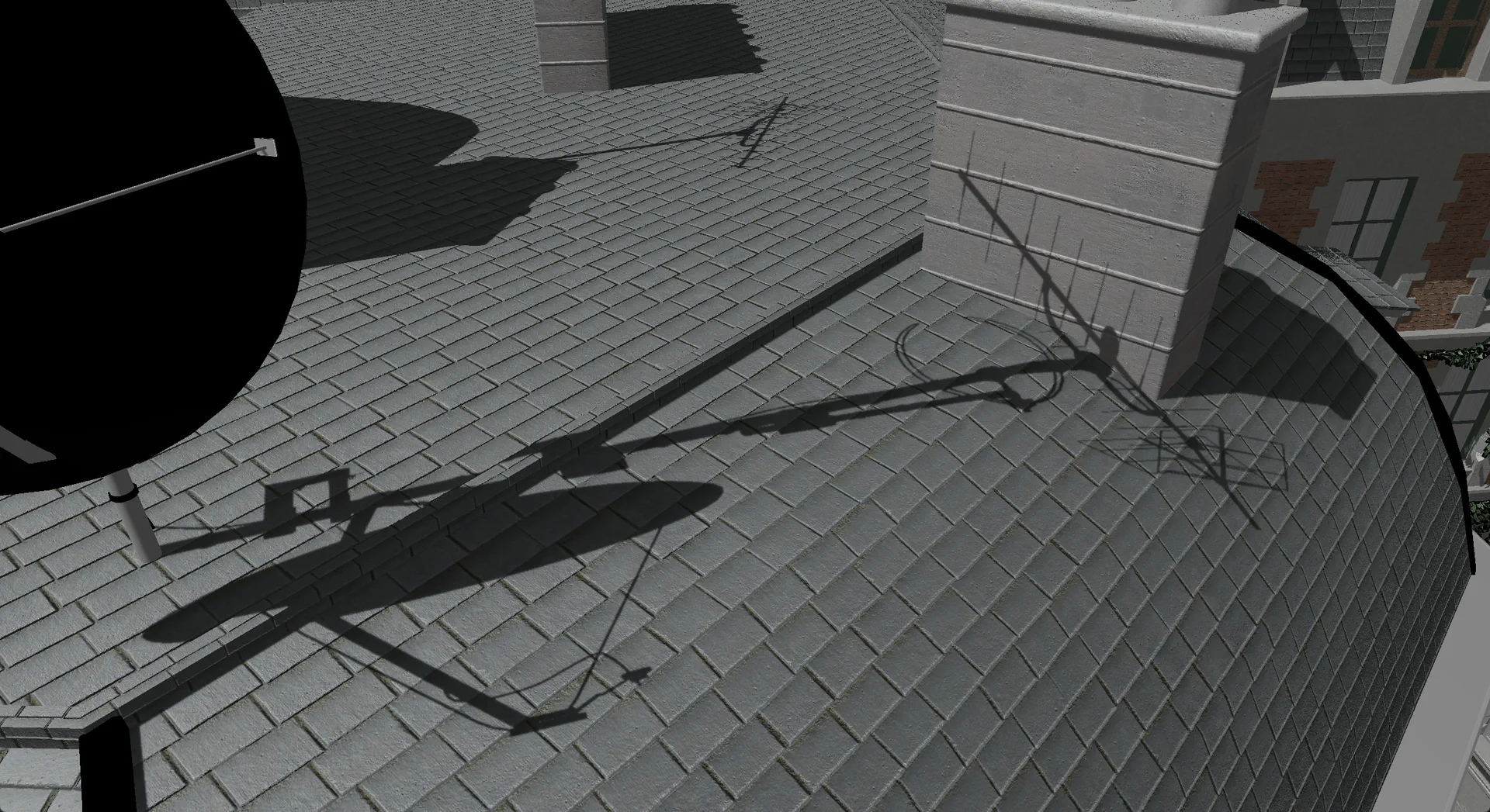 Bistro scene rendered with ray-traced shadows