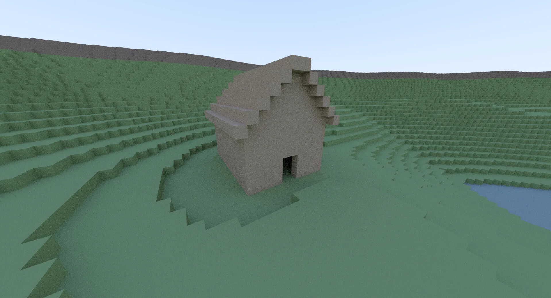 Path-traced voxel house