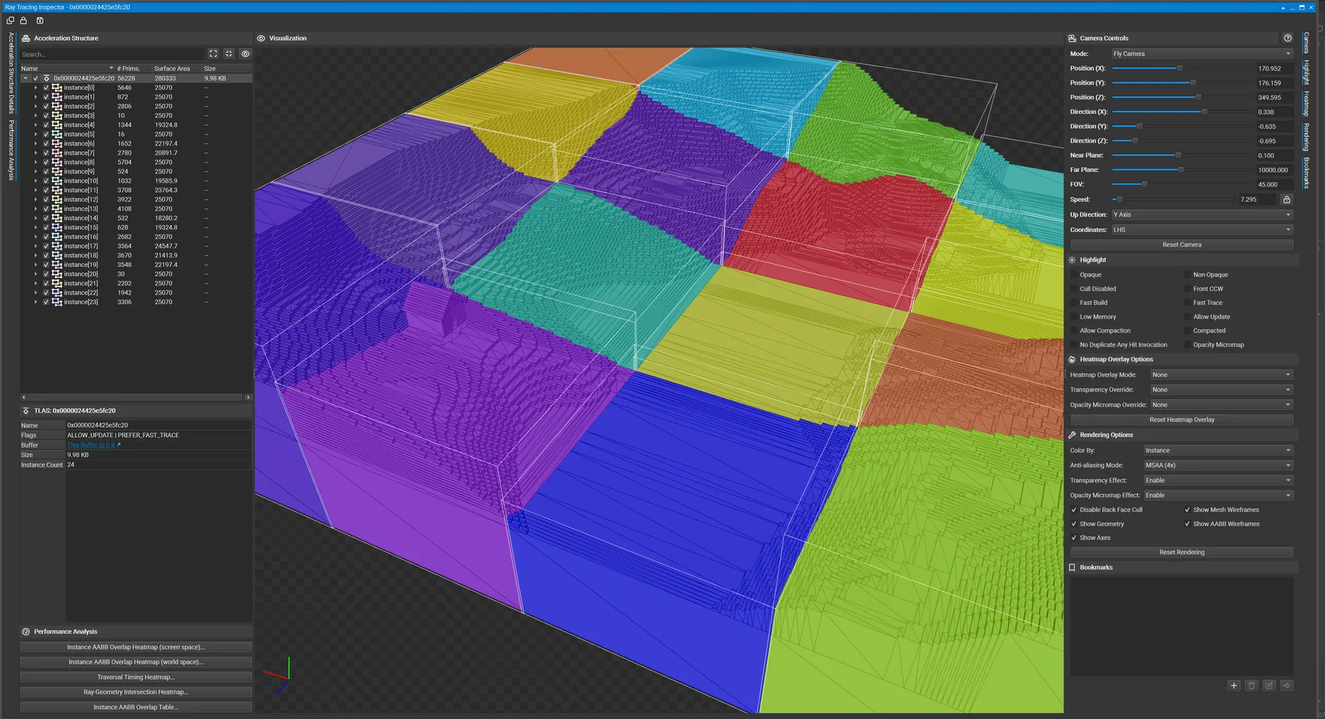 Voxel renderer captured in Nsight Graphics